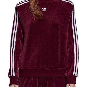 NWT ADIDAS VELOUR TRACKSUIT! Size L